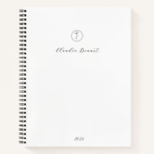 Minimale Black White Flower Logo en scriptnaam