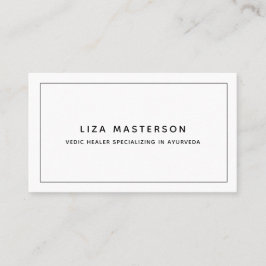 Minimale Black White Healer Alternative Medicine Visitekaartje