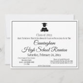 Minimale Black White High School Class Reunion Kaart (Voorkant)