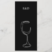 Minimale Black&White huwelijksbar Menu (Achterkant)