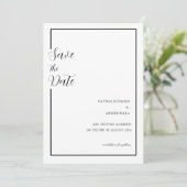 Minimale Black White Moslim Trouwdag Save The Date (Staand voorkant)