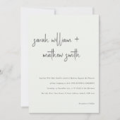 Minimale Black White Script Typography Vow Renewal Kaart (Voorkant)