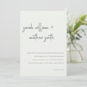 Minimale Black White Script Typography Vow Renewal Kaart (Staand voorkant)