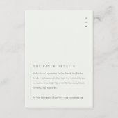 Minimale Black White Typography Wedding Details En Informatiekaartje (Voorkant)