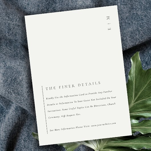 Minimale Black White Typography Wedding Details En Informatiekaartje