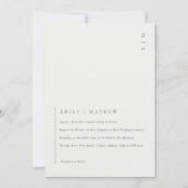 Minimale Black White Typography Wedding Invite Bedankkaart (Voorkant)