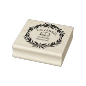 Minimale Blad Botanische Krans Ex Libris Boekplaat Rubberstempel (Stempel)