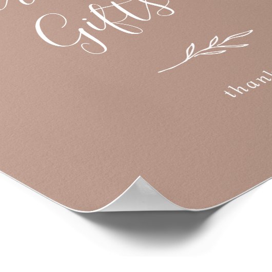 Minimale blad neutrale kaarten en cadeaus poster (Hoek)