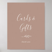 Minimale blad neutrale kaarten en cadeaus poster (Voorkant)