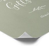 Minimale blad | Salie groene kaarten en cadeaus po Poster (Hoek)