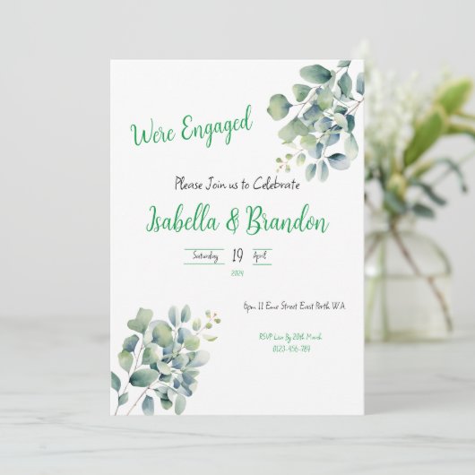 Minimale Bladerige Uitnodiging tot Betrokkenheid (Staand voorkant)