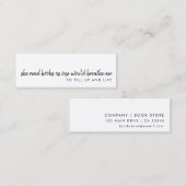 Minimale Bladwijzer Moderne speciale minikaart Mini Visitekaartje (Voorkant / Achterkant)