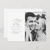 Minimale bladzijden + scripttekst, sla de datum op aankondigingskaart (Voorkant / Achterkant)