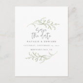 Minimale bladzijden + scripttekst, sla de datum op aankondigingskaart (Voorkant)