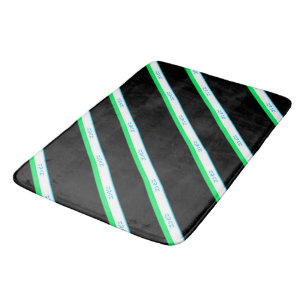 Minimale Blauw Groen Zwart Grote Streep Japan teks Badmat