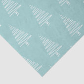 Minimale blauw-groene en witte kerstbomen tissuepapier (Detail)