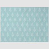 Minimale blauw-groene en witte kerstbomen tissuepapier (Voorkant)