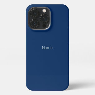 Minimale blauwdouanenaam voor de marine monogram iPhone 13 pro hoesje