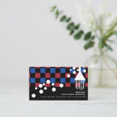 Minimale blauwe belletjes Autowash Interior Design Visitekaartje (Staand voorkant)