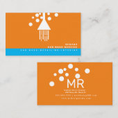 Minimale blauwe belletjes Autowasser Binnenlandse  Visitekaartje (Voorkant / Achterkant)