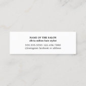 Minimale blauwe blauwfaux Gold-schaarste Mini Visitekaartje (Achterkant)