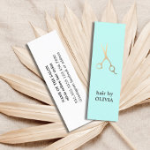 Minimale blauwe blauwfaux Gold-schaarste Mini Visitekaartje