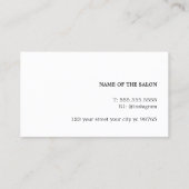 Minimale blauwe blauwfaux Gold-schaarste Visitekaartje (Achterkant)