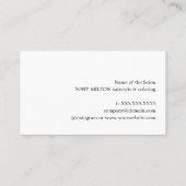 Minimale blauwe blauwfaux Gold-schaarste Visitekaartje (Achterkant)