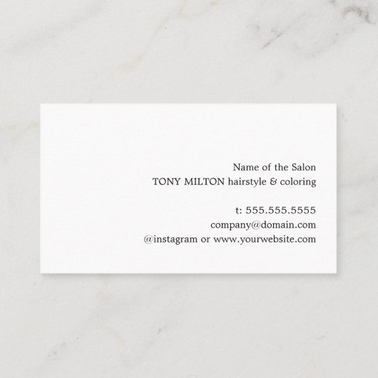 Minimale blauwe blauwfaux Gold-schaarste Visitekaartje (Achterkant)