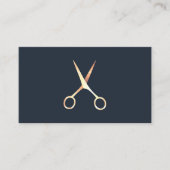 Minimale blauwe blauwfaux Gold-schaarste Visitekaartje (Voorkant)