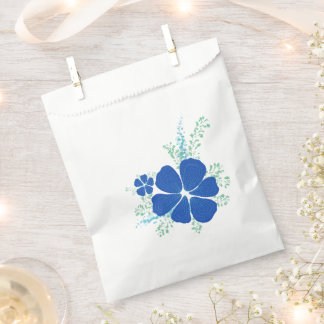 Minimale Blauwe Bloem / Boutique Cadeaupapier Zakj Bedankzakje