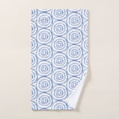 Minimale blauwe Cirkel Boho Bath-handdoekset Bad Handdoek (Handdoek)