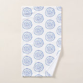 Minimale blauwe Cirkel Boho Bath-handdoekset Bad Handdoek (Handdoek)