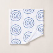 Minimale blauwe Cirkel Boho Bath-handdoekset Bad Handdoek (Wasdoekje)