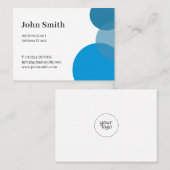 Minimale Blauwe cirkels Visitekaartje (Voorkant / Achterkant)