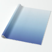 Minimale Blauwe Gradiënt Achtergrond Cadeaupapier (Uitgerold)