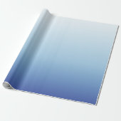 Minimale Blauwe Gradiënt Achtergrond Cadeaupapier (Uitgerold)