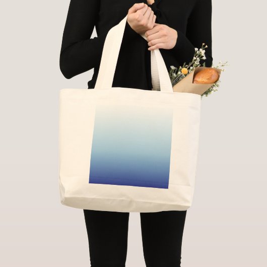 Minimale Blauwe Gradiënt Achtergrond Grote Tote Bag (Voorkant (product))