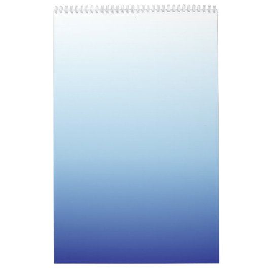 Minimale Blauwe Gradiënt Achtergrond Kalender (Hoes)