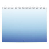 Minimale Blauwe Gradiënt Achtergrond Kalender (Hoes)