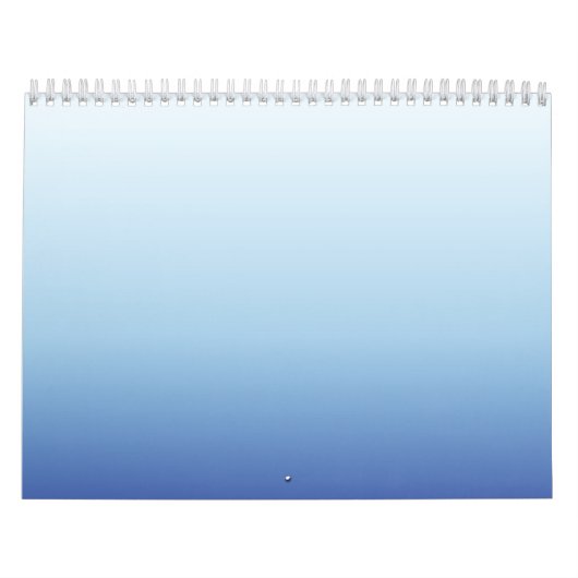 Minimale Blauwe Gradiënt Achtergrond Kalender (Hoes)