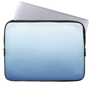 Minimale Blauwe Gradiënt Achtergrond Laptop Sleeve