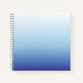 Minimale Blauwe Gradiënt Achtergrond Notitieboek (Voorkant)