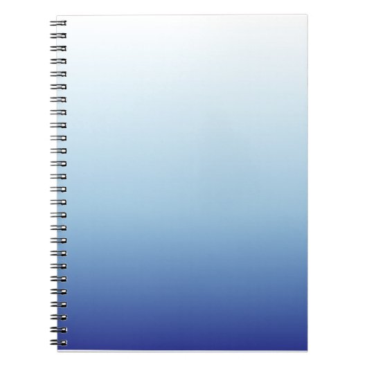 Minimale Blauwe Gradiënt Achtergrond Notitieboek (Voorkant)