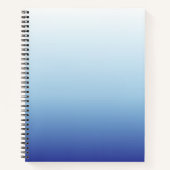 Minimale Blauwe Gradiënt Achtergrond Notitieboek (Voorkant)
