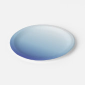 Minimale Blauwe Gradiënt Achtergrond Papieren Bordje (Gekanteld)
