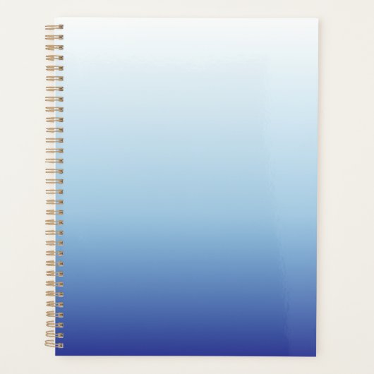 Minimale Blauwe Gradiënt Achtergrond Planner (Voorkant)
