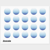 Minimale Blauwe Gradiënt Achtergrond Ronde Sticker (Vel)
