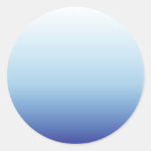 Minimale Blauwe Gradiënt Achtergrond Ronde Sticker (Voorkant)