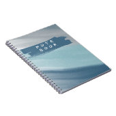 Minimale Blauwe Gradiënt Notitieboek Cover (Rechterzijde)